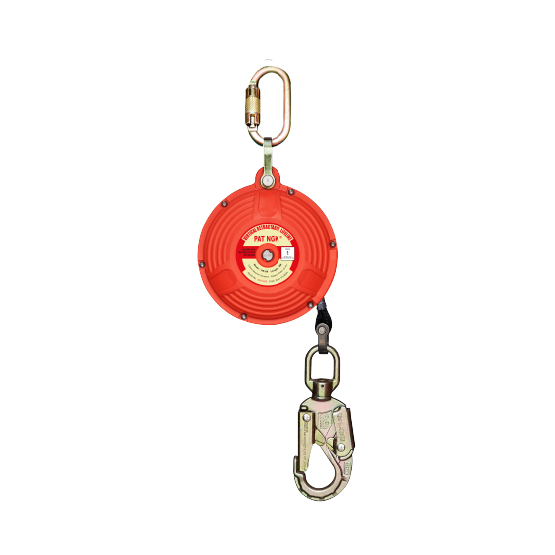 LINEA RETRACTIL CINTA DE NYLON 20mmx6M CON GANCHO DOBLE SEGURO CARABINERO HE-6N PATNGK