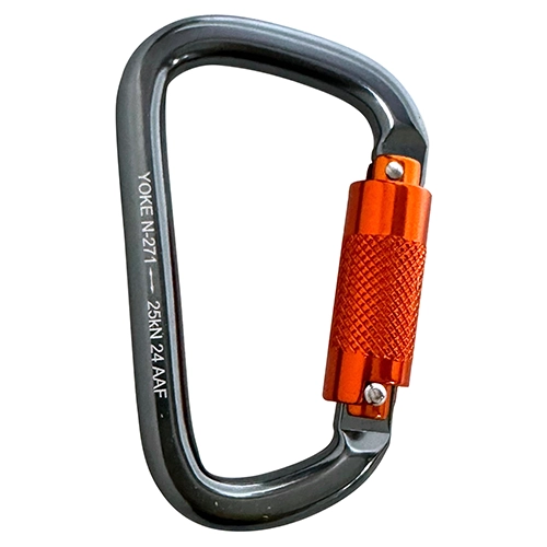 CARABINERO ALUMINIO APERTURA 22mm DOBLE SEGURO N-271 5000LBS(25KN) YOKE