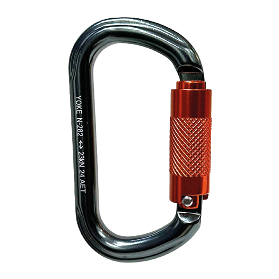 CARABINERO ALUMINIO APERTURA 18mm DOBLE SEGURO N-282 5000LBS(23KN) YOKE
