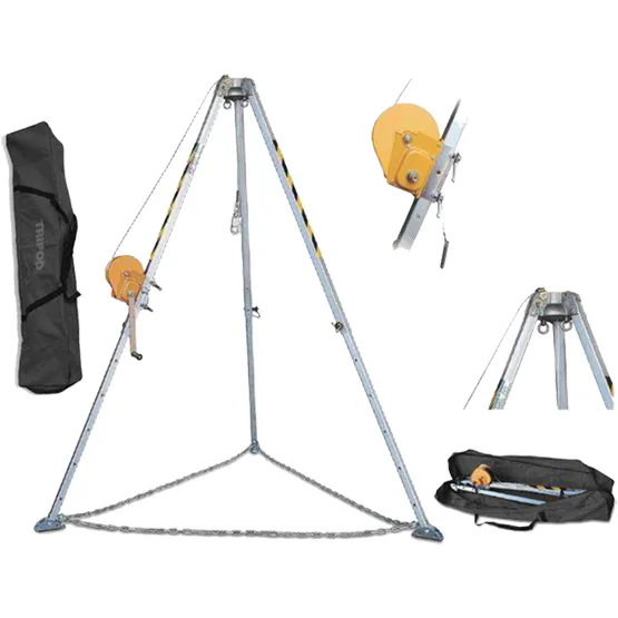 TRIPODE PARA ESPACIOS CONFINADOS ( CUERDA,CABLE, POLEAS Y WINCHE ELECTRICO) TECE HAUK