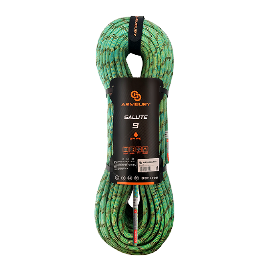 CUERDA DINÁMICA 9MM X 60M AZUL-AMARILLO-NEGRO 9 kN CE-EN 892 SALUTE 9 - 4111335 ARMBURY