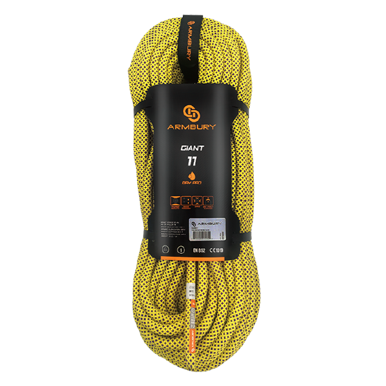 CUERDA DINÁMICA 11MM AMARILLO (PRESENTACIÓN MÁX 200MTS) 9 kN CE-EN 892 GIANT 11 - 4111839 ARMBURY