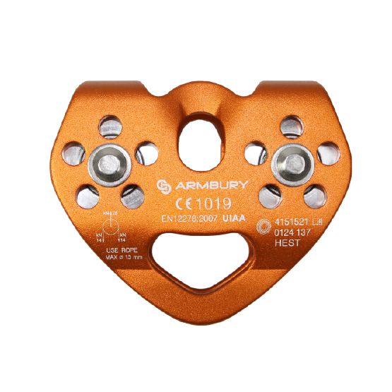 POLEA DOBLE MÓVIL REFORZADA CON RODAJE ALUMINIO 13MM NARANJA CANOPY-TIROLESA 28 kN CE-EN 12278 HEST MOBILE ORANGE - 4151521 ARMBURY