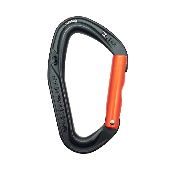 MOSQUETÓN ERGONÓMICO ALUMINIO NEGRO SEGURO RECTO AUTOMÁTICO 24 kN CE-EN 12275 ACE STRAIGHT - 4131141 ARMBURY