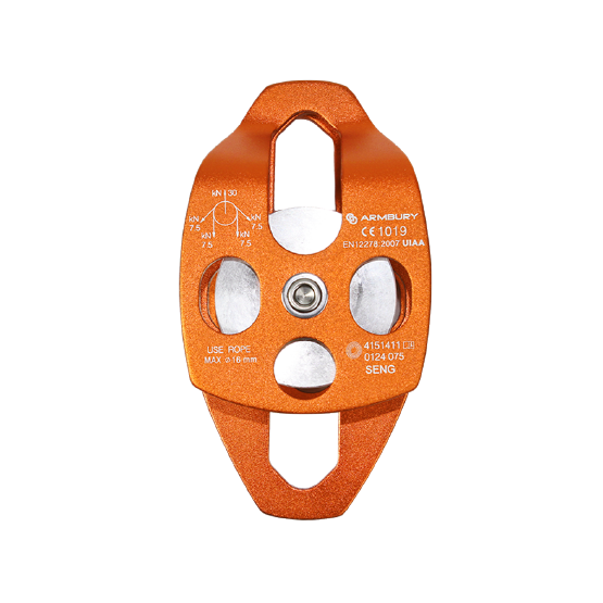 POLEA DOBLE MÓVIL ALUMINIO 16MM NARANJA 30 kN CE-EN 12278 SENG MOBILE ORANGE - 4151411 ARMBURY