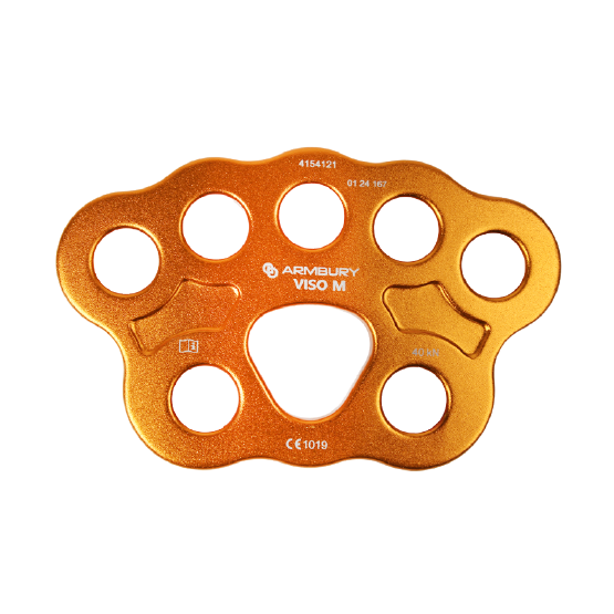 PLACA MULTIANCLAJE X5 ALUMINIO TALLA M NARANJA 40 kN CE RIGGING PLATE - 4154121 ARMBURY